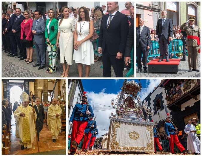 Collage de fotos del día grande del Pino en Teror/TA.